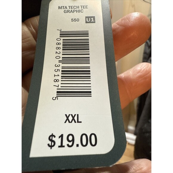 MTA SPORT TECH TEE GRAPHIC “STRONG” MENS BLACK TSHIRT XXL NWT - Picture 5 of 9